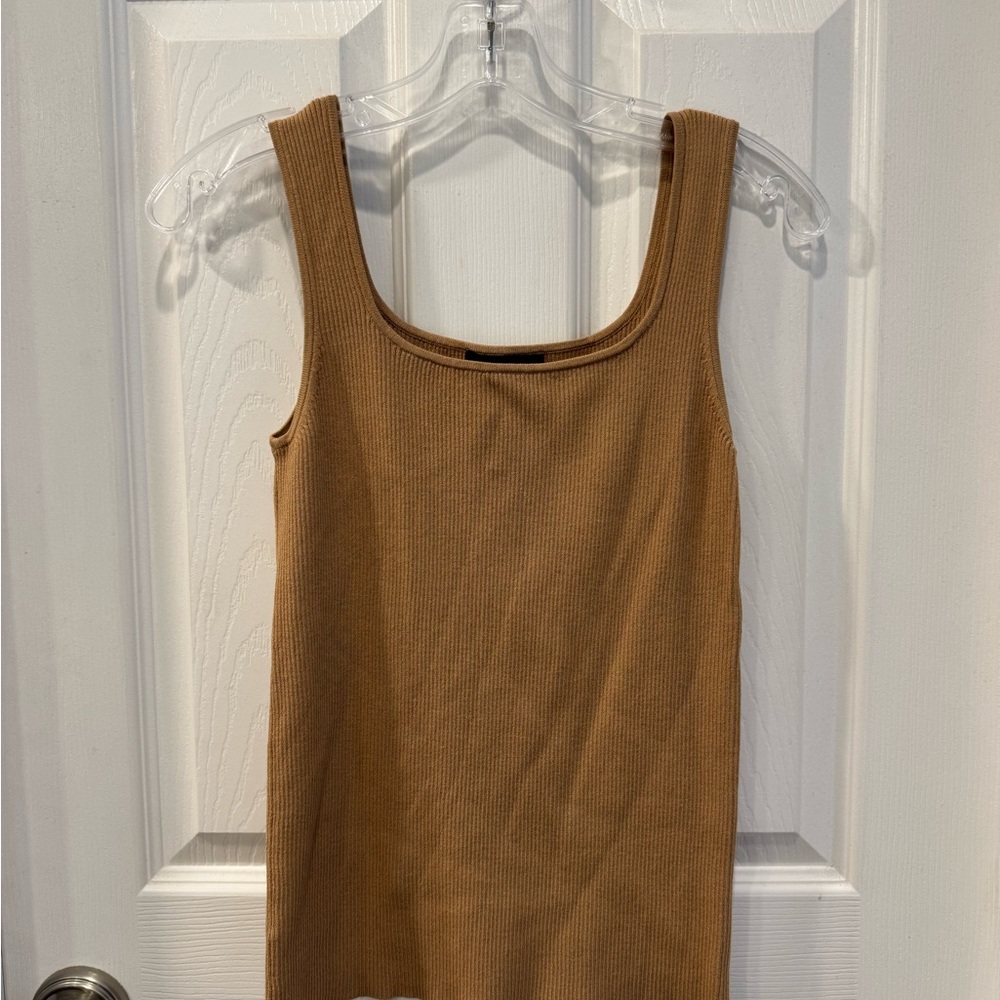 Ann Taylor Camel Ribbed Tank Top